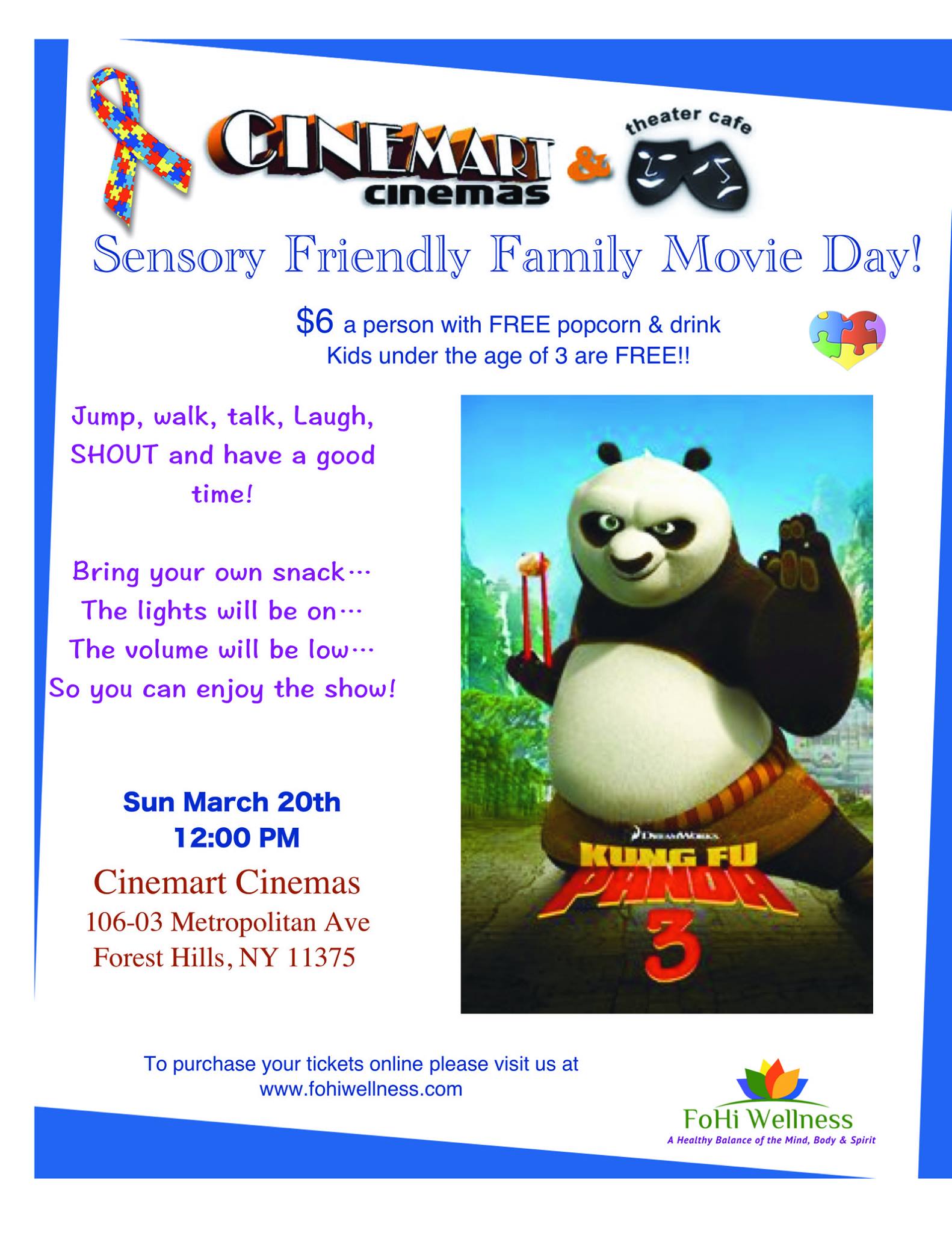 Sensory Friendly Family Movie Day returns to Cinemart Cinemas