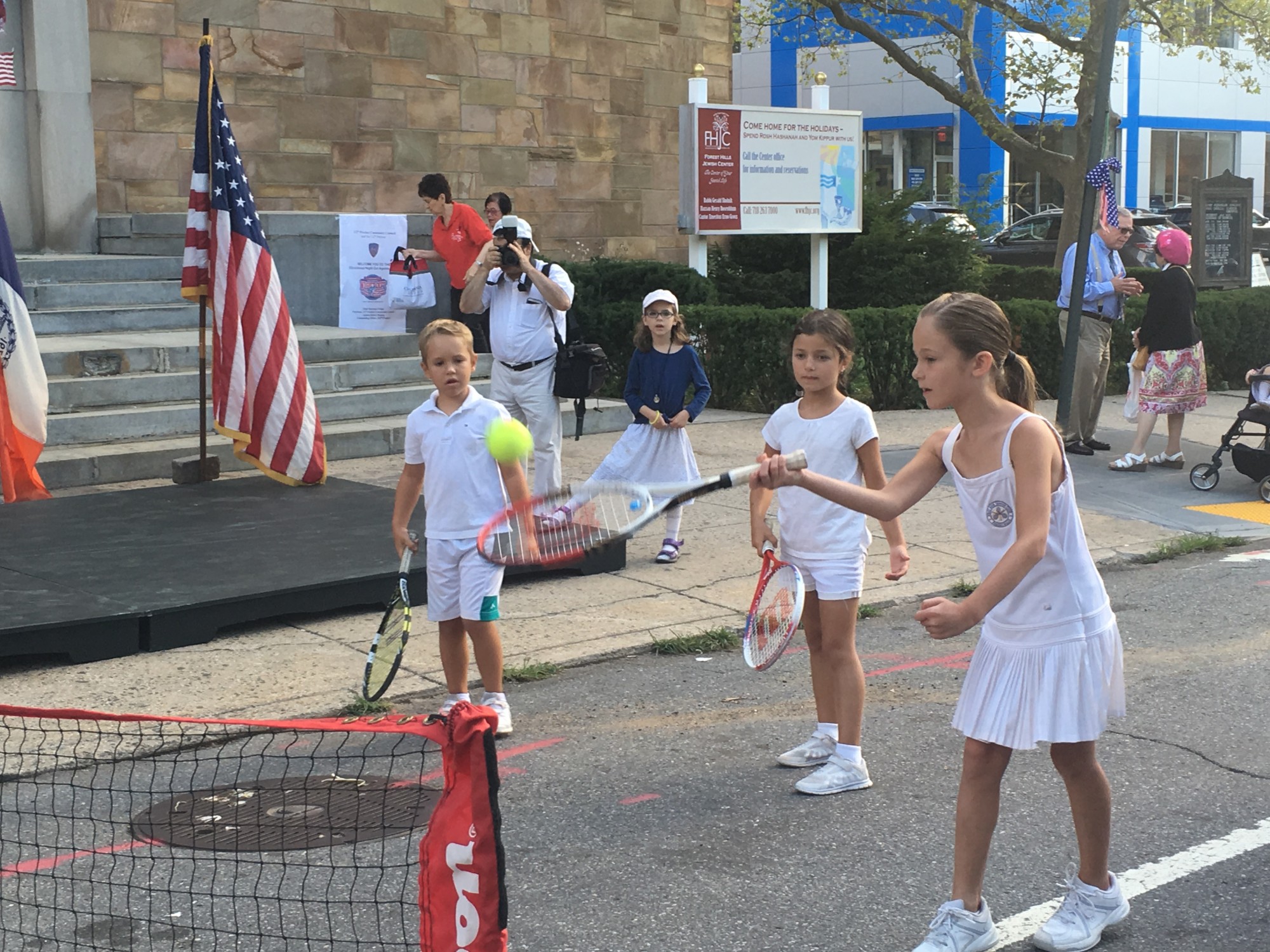 Tennis demonstrations from the West Side Tennis Club