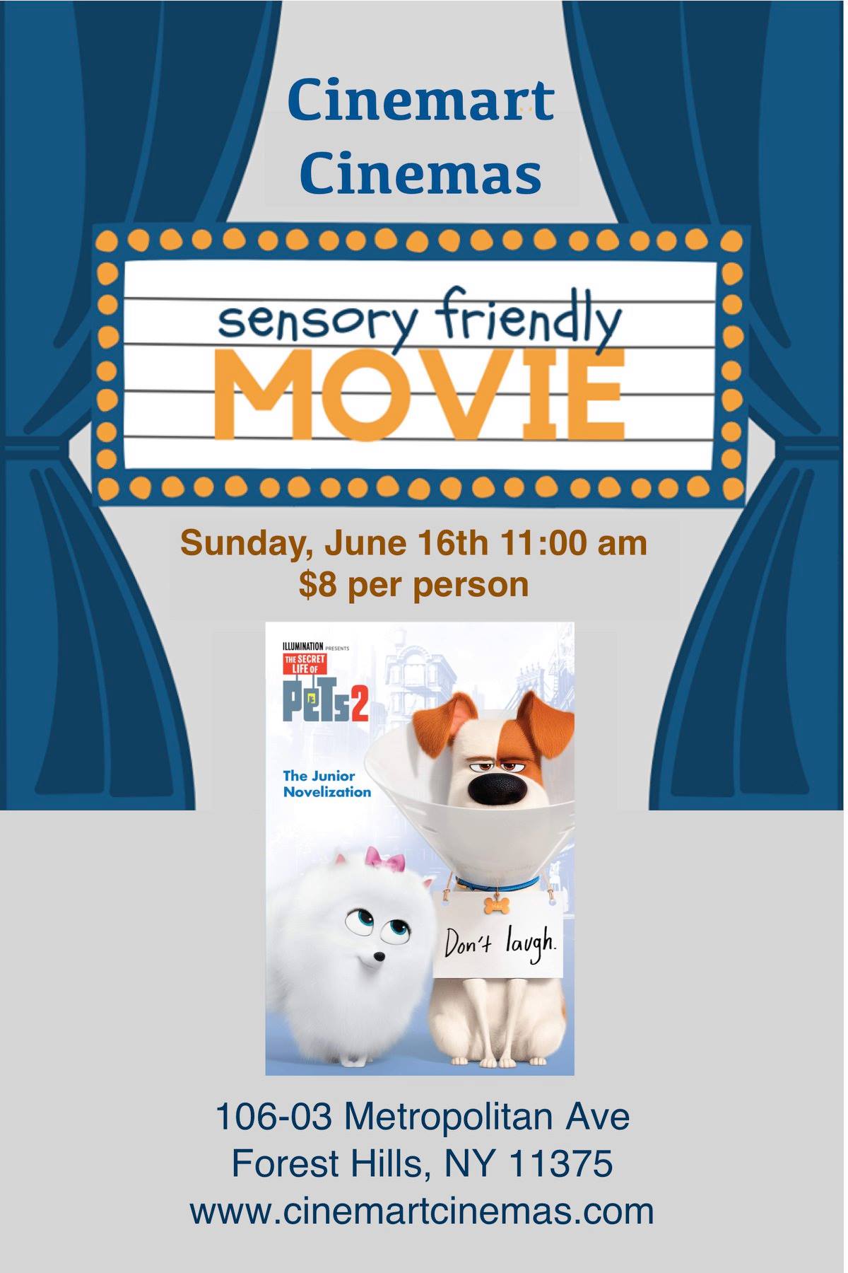 Sensoryfriendly screening at Cinemart Cinemas